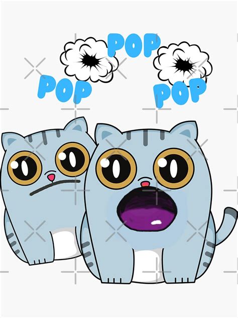 Funny Popping Cat Lip Synch Meme Sticker For Sale By Beluved Redbubble