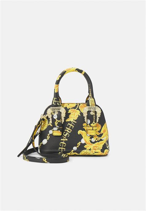 versace jeans couture range f couture sketch bags across body bag black gold black