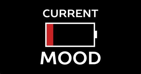 Current Mood Low Battery Mood Sticker Teepublic