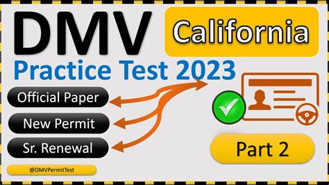 California Dmv Practice Test 2023 New Permits Renewals And Senior