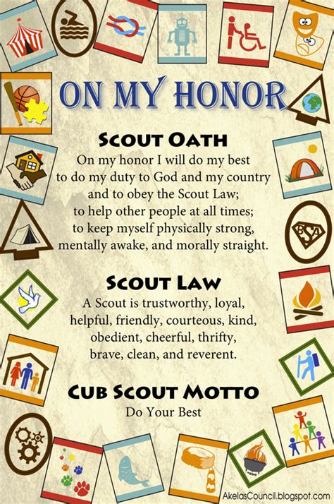 Free Printable Cub Scout Oath And Law Printable Templates