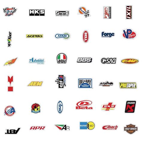 Racing Car Logo Sticker 100sheets Etsy Uk