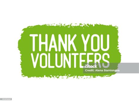 Hand Sketched Thank You Volunteers Quote As Ad Web Banner Lettering For