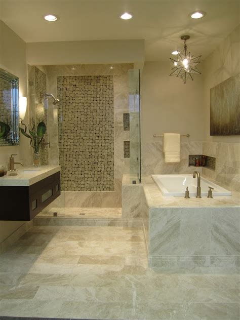 The travertine ceramic style looks beige and light. The Tile Shop: Design by Kirsty: New Queen Beige Marble Bathroom