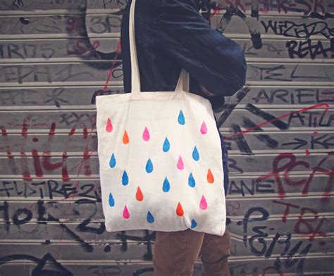 Coloured rain tote bag by Mimology | Tote bag, Bags, Unique items products