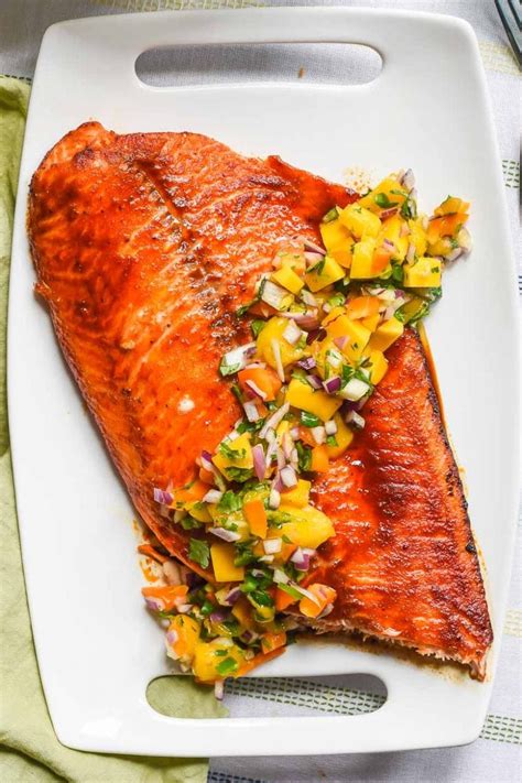 Salmon With Mango Salsa Baked Or Grilled Neighborfood