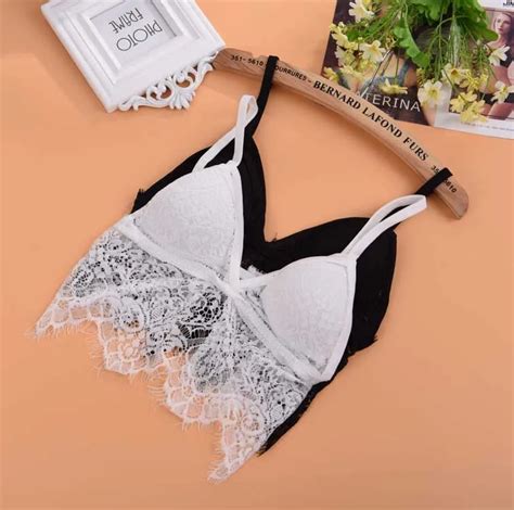 Strappy Lace Sexy Women Lingerie Casual Lace Bralette Padded Bra