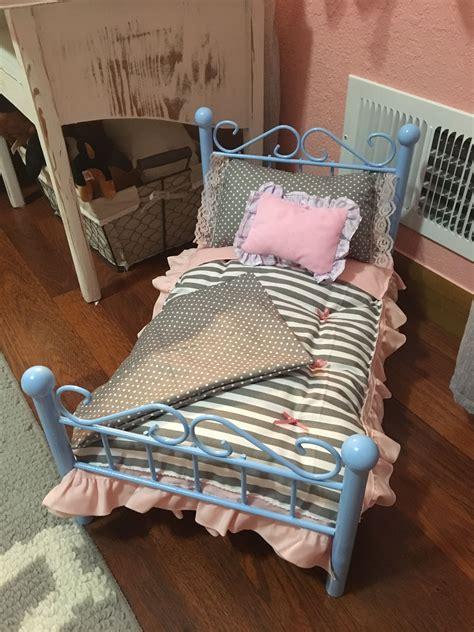 Doll bed make over | Barbie furniture, How to make bed, Doll bed