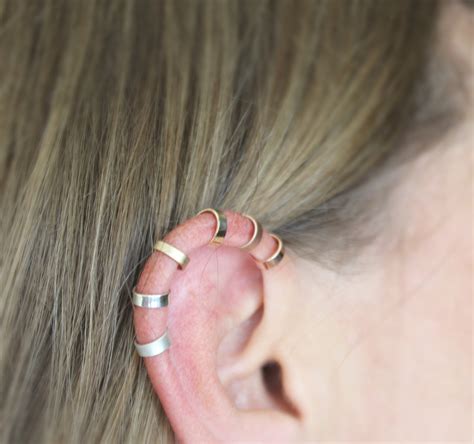 Gold Filled Minimalist Ear Cuff Fake Helix Cartilage Earcuff No