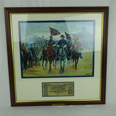 1864 Mort Kunstler Legends In Gray Litho Print Framed W Confederate