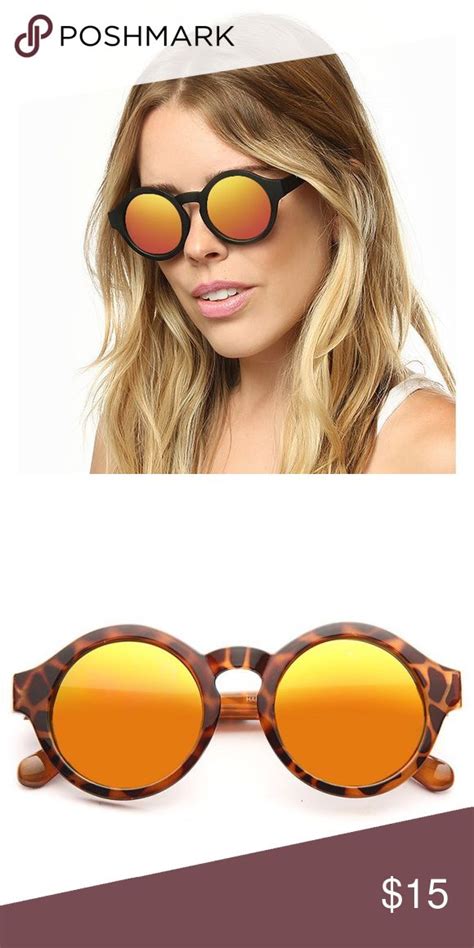 Nwt Mirrored Round Tortoise Sunglasses Tortoise Sunglasses