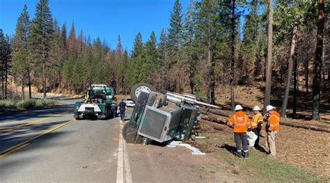 Truck Rolls And Spills Logs Across Highway 89 Plumas News