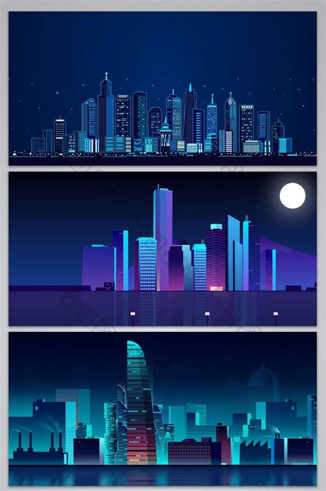 Minimalist City Night Background Image Backgrounds Psd Free Download