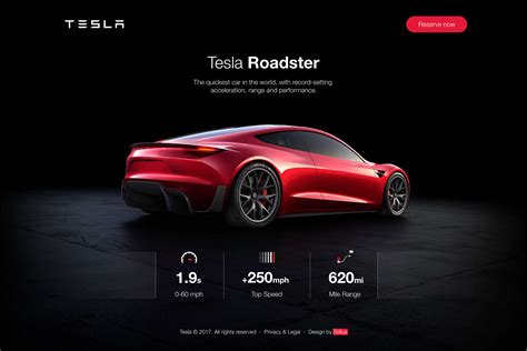 Tesla Roadster Tesla Advert Design