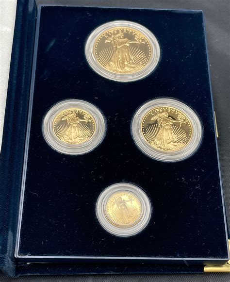 2001 Gold American Eagle 4 Coin Proof Set With Box And Coa Etsy