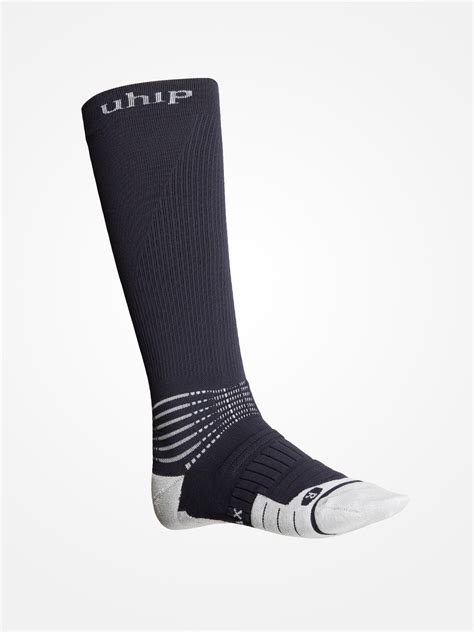 Grey Riding Socks With Compression And Coolmax Uhip