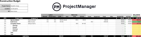 13 Free Excel Construction Templates Projectmanager