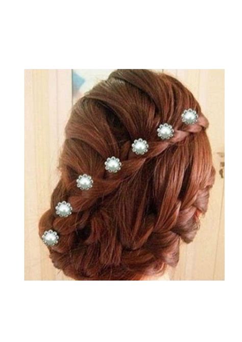 12x Wedding Crystal Flower Pearl Hair Twists Clips Pins Bridal Jewelry Fk Twist Hairstyles