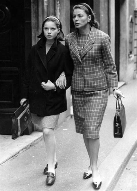 Ingrid Bergman And Her Daughter Isabella Rossellini In Rome 1962