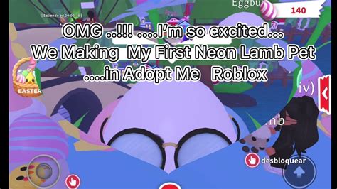 Cute Making My First Neon Lamb Pet In Adopt Me Roblox