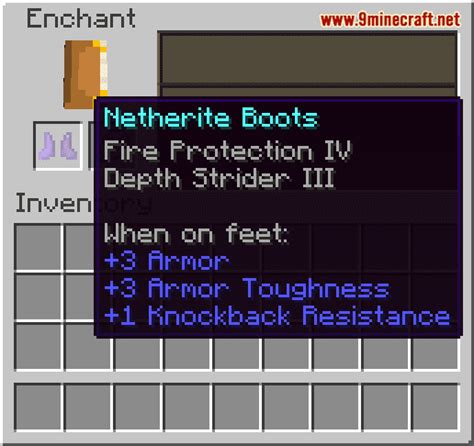 Enchanted Netherite Boots Wiki Guide 9minecraftnet