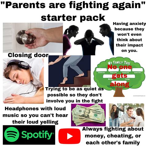 “parents Are Fighting Again” Starter Pack Rstarterpacks