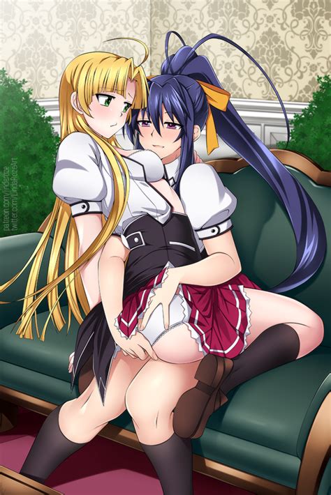 Akeno Himejima And Asia Argento High School Dxd By Lindaroze Hentai