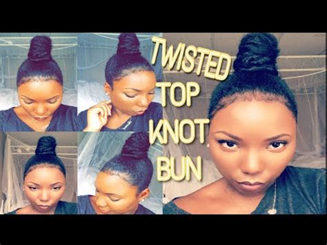 Plus, these are all great braids for kids. TOP KNOT BUN NATURAL HAIR | With kanekalon braiding hair ...