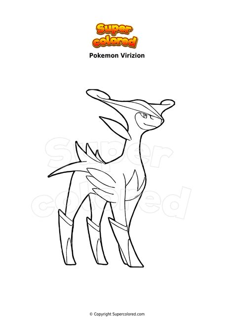 Dibujo Para Colorear Pokemon Virizion Supercolored