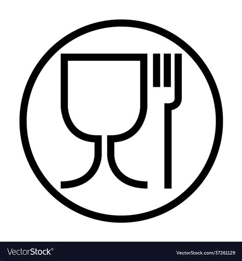 Food Safe Symbol International Icon For Royalty Free Vector