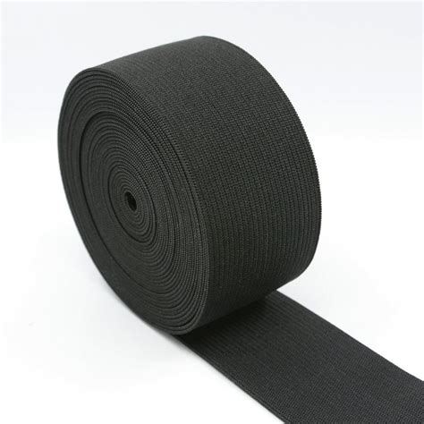 15 Inch 40mm Heavy Stretch Black Knit Elastic Band Strapcrafts