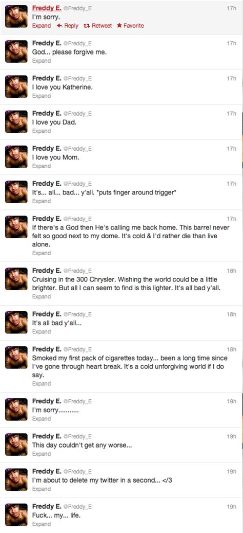 See Rap Artist Freddy Es Last Tweets Before He Committed Suicide