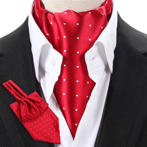 Red Cravat Ascot Tie My Ties Online