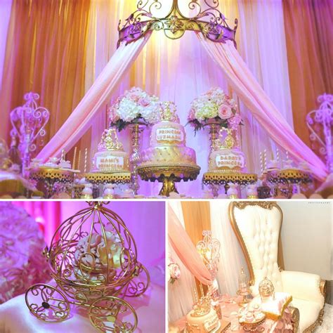 Gold And Pink Princess Baby Shower Baby Shower Ideas Themes Games