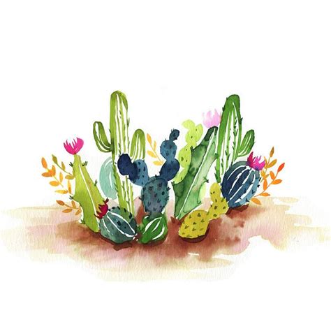 Have you been following the cactus trends? Desert Cactus Watercolor Kit in 2019 | Watercolour ...
