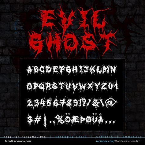 Modblackmoon Original Demonic Gothic Fonts Black Metal Fonts Death