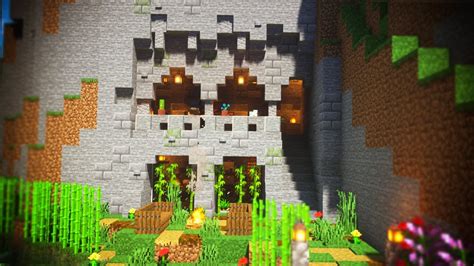 Minecraft How To Build A Cliff House Caves And Cliffs Update Inspired
