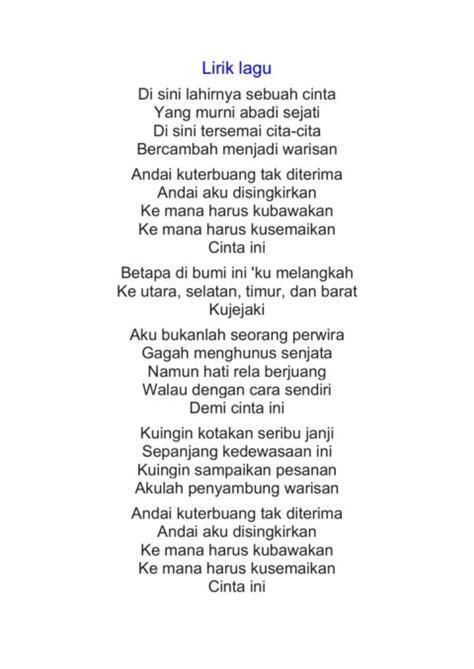 Lirik Lagu Lagu Patriotik Di Malaysia Rose Duncan