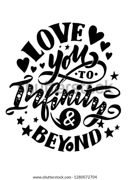 Love You Infinity Beond Vector Romantic Stock Vector Royalty Free