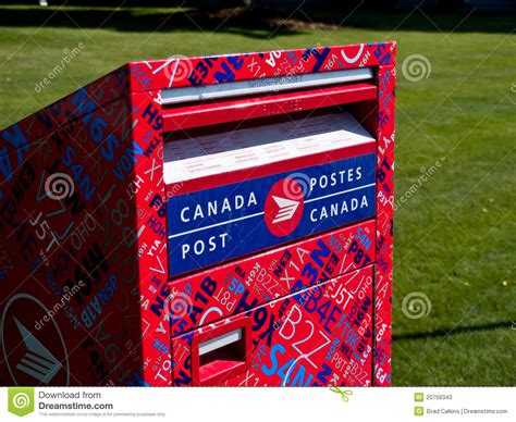 Canada Post Mailbox Editorial Stock Photo Image Of Commerce 20756343