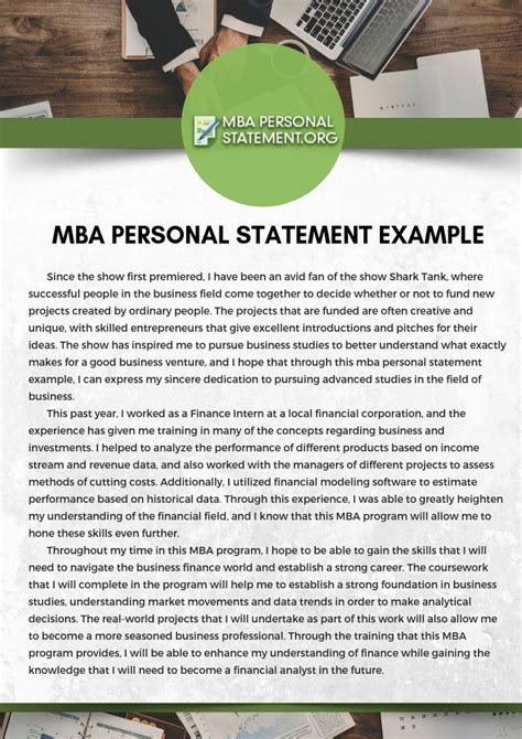 Mba Personal Statement Personal Statement Examples Personal