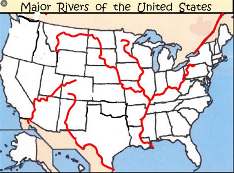 Major Rivers Of The United States Diagram Quizlet