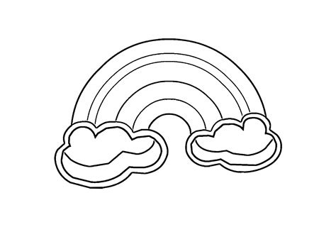 Ausmalbilder Regenbogen - Freude Kinder