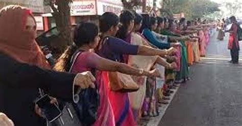 Indian Women Form 620km Human Chain For Equal Access To Sabarimala Temple