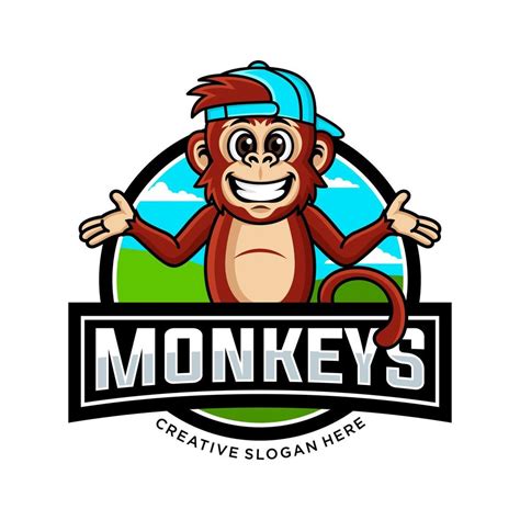 Cool Monkey Logo Design Vector Illustrator 6627363 Vector Art At Vecteezy