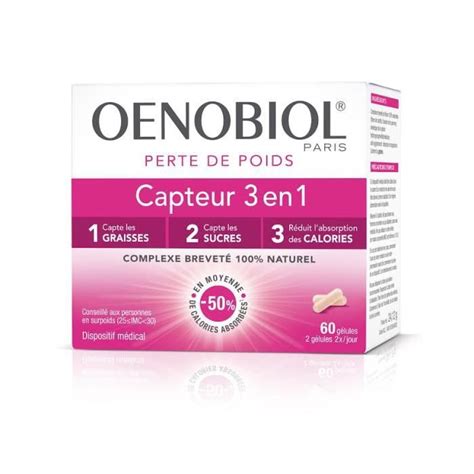Oenobiol Perte De Poids Capteur 3 En 1 60 Gélules Achat Vente