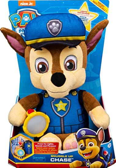 Paw Patrol Snuggle Up Chase Plush With Flashlight And