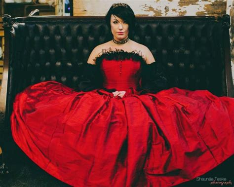 Red Ballgown Wedding Dress Gothic Cinderella Fairytale Red Silk