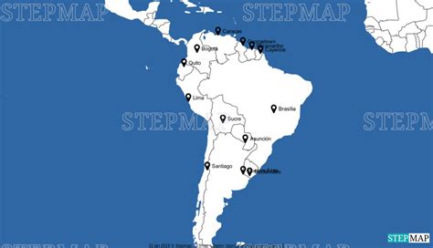 South America Map Capital Cities United States Map