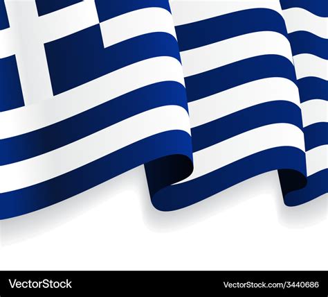 Background With Waving Greek Flag Royalty Free Vector Image